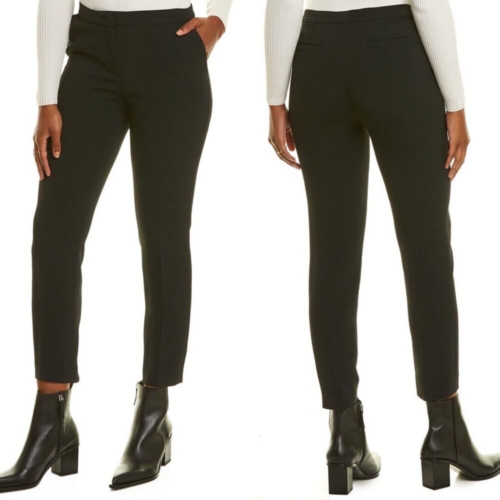 Escada GE 40 US 10 Talass Slim Leg Pants Black